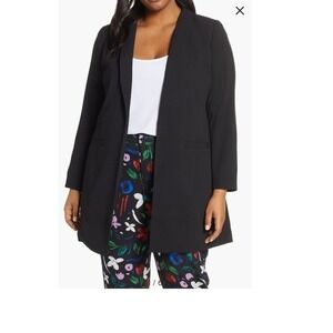 Eloquii Long Shawl Collar Blazer Size 28 Plus Size Fall Spring Light Workwear